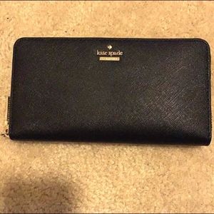 Kate Spade Black zip around Wallet